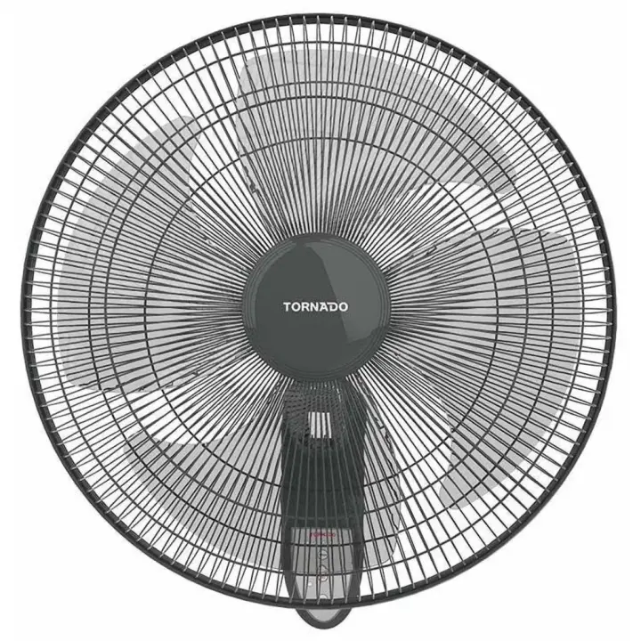 TORNADO Wall Fan With Remote Control, 16 Inch, Grey - EPS-16RG