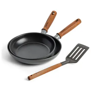 GreenPan Mayflower Pro Aluminium Non-Stick 20cm & 24cm Frying Pan & Slotted Turner Cookware Set