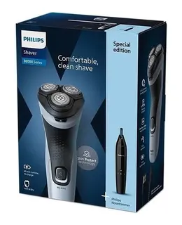 Philips Series 3000X Elektrorasierer Wet & Dry Wiederaufladbar Blau - Brandneu