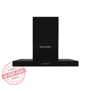 شفاط مطبخ حرف T إيكوماتيك 60 سم أسود, 3 سرعات, قوة شفط 1000 م³/س, موديل, H610TBKB