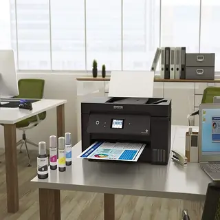 Epson Eco Tank L11050 A3 طابعة جديدة الوان ايكو تانك 4 فى 1 حبر سائل للطباعة و المسح الضوئى و النسخ و الفاكس بميزة اتصال لاسلكى للاعمال طباعة