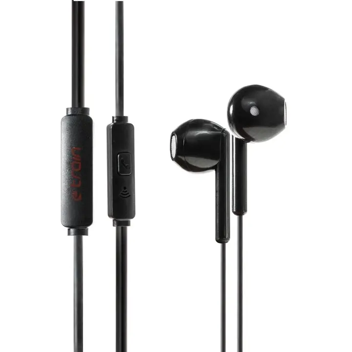 E-train (HP61B) Feather light Comfort Wired Earphone - Black
