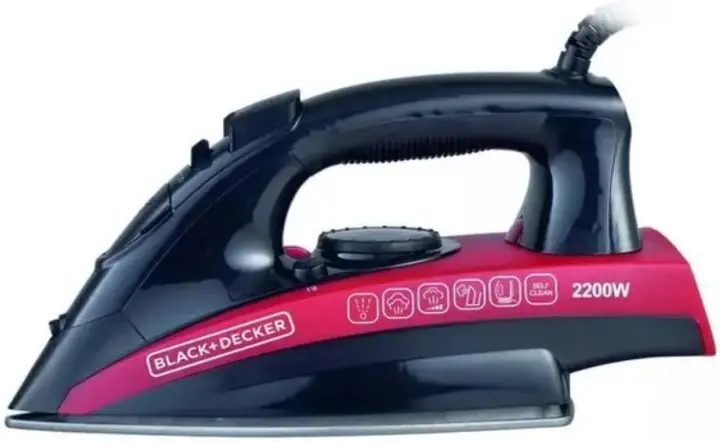 Black & Decker 2200W Steam Iron, Non-Stick Soleplate Multicolor X2200