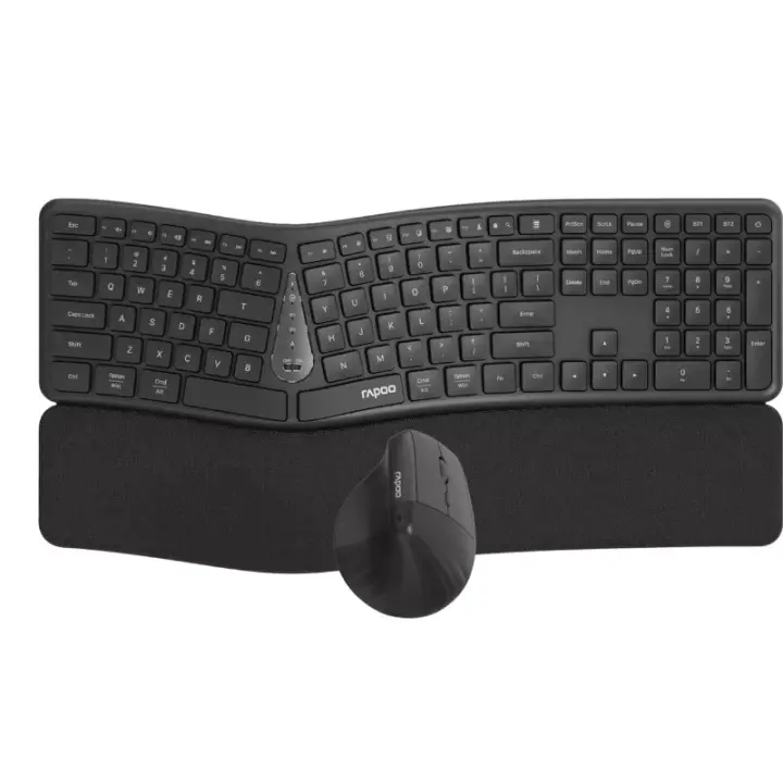 Keyboard Mouse Rapoo 8810ME Combo Black Multi mode Wireless Bluetooth