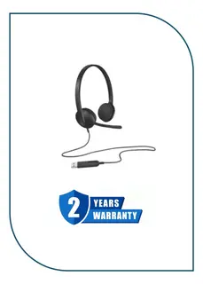 LOGITECH H340 Corded Headset, BLACK, USB