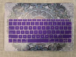 Labtop Case Purple For Apple MacBook Air 13 Inches & Shell With Keyboard Casing
