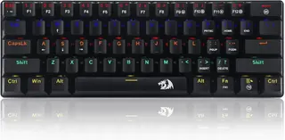 REDRAGON K613 JAX 60% Gaming Mechanical Keyboard, Blue Switches, Rainbow LED Lighting, Black