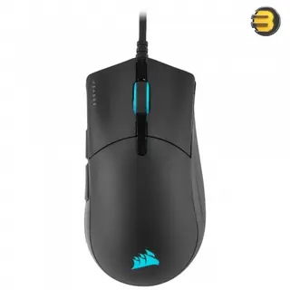 Corsair Sabre RGB PRO Champion Series Gaming Mouse (Ergonomic Shape for Esports and Competitive Play, Ultra-Lightweight 74g, Flexible Paracord Cable, QUICKSTRIKE Buttons with Zero Gap) Black -