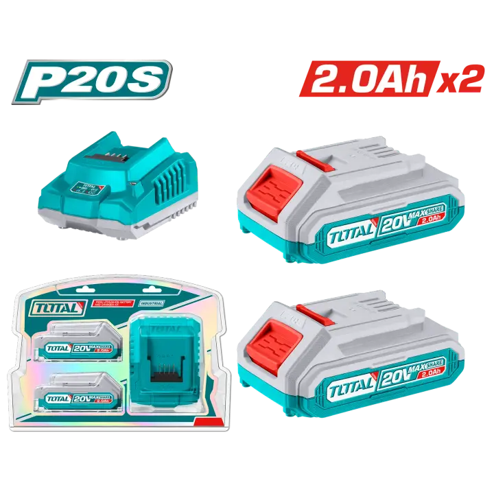 طقم 2 بطارية 20 فولت و شاحن, TFBCPK2212