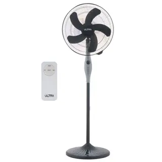 Ultra Stand Fan 18 Inch With Remote Control - 80 Watt - 5 Blades - 3 Speeds - Black*Grey - UFS18RE2