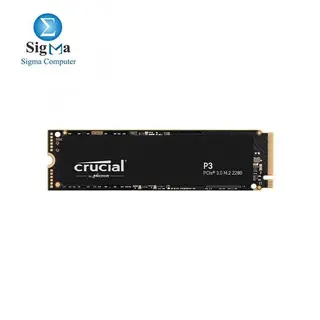 Crucial P3 2TB PCIe M.2 2280 SSD, NVMe (PCIe Gen 3 x4), 2TB capacity, up to 3500 MB/s read & 3000 MB/s write, 440TBW endurance