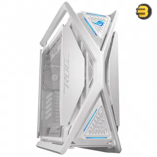 ASUS ROG Hyperion GR701 E-ATX computer case, 420 mm dual radiator support, four 140 mm fans, metal GPU holder, component storage, ARGB fan hub, 60W fast charging -