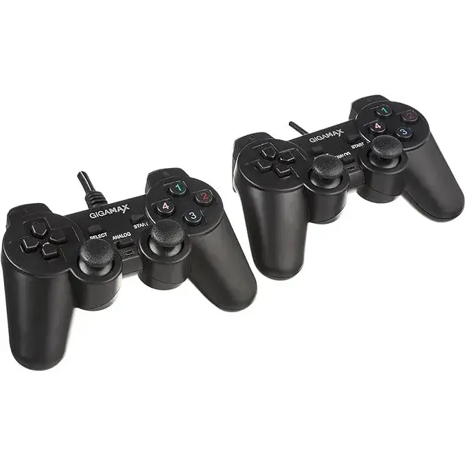 GigaMax GP-8032 Double Vibration Gamepad دراع ألعاب زوجي هزاز جيجا ماكس للكمبيوتر