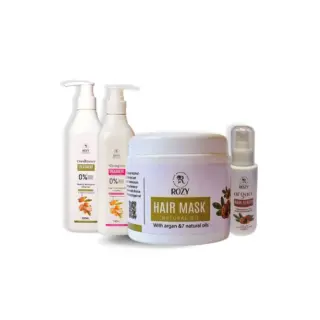 مجموعة العناية بالشعر (شامبو وبلسم وهير ماسك وسيروم) روزي, ROZY Hair Care Set (Shampoo, Conditioner, Hair Mask, Serum)