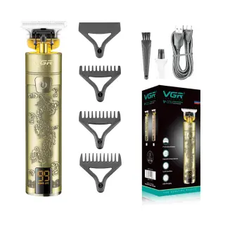 VGR Professional Digital Rechargeable Electric Trimmer For Men - Gold - V-076