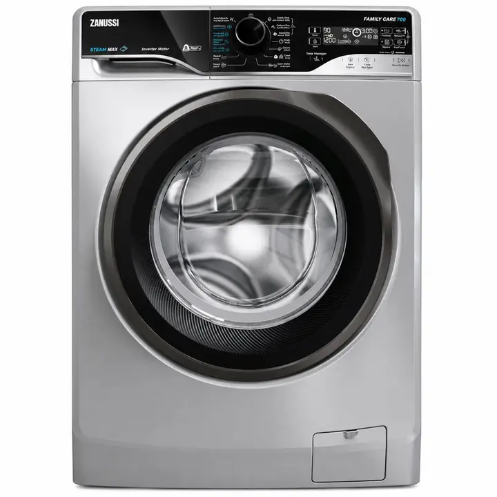 Zanussi Automatic Washing Machine 9 Kg Front Loading - 1200 RPM - Digital Multi Program Inverter - Dark Silver - Tc2 Zwf9221sd7 914909476