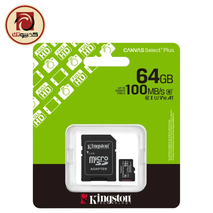 Kingston Canvas Select Plus 64GB microSDXC UHS-I Memory Card with Adapter (SDCS2/64GB)