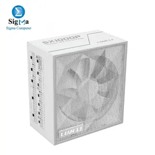 LIAN LI SX1000P 1000W 80 Plus Platinum ATX 3.1 Full Modular White Power Supply