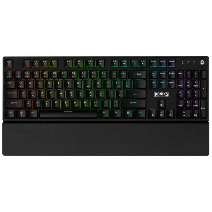 KONIKS Wired Mechanical Gaming Keyboard with backlit, Black - GMK-249