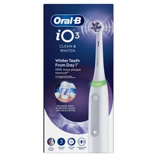Oral-B iO 3 Electric Toothbrush Quite White with Brush Head