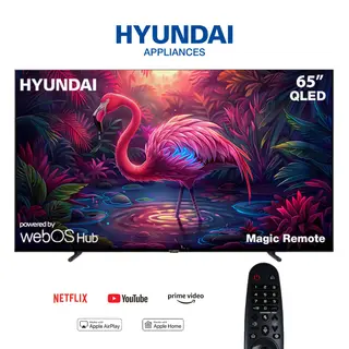 شاشة هيونداي 65 بوصه QLED سمارت بتقنية 4K WebOS بدون أطار