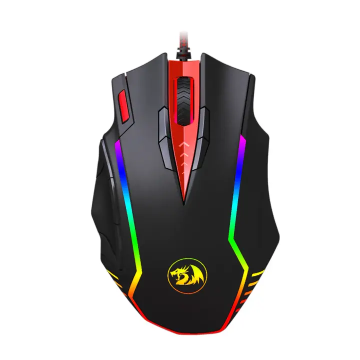 Redragon SAMSARA M902-RGB Gaming Mouse with RGB Color Backlit, 12,400 DPI Adjustable, High-Precision Sensor, 13 Programmable Buttons, 2.4gx8 pieces weight tuning set