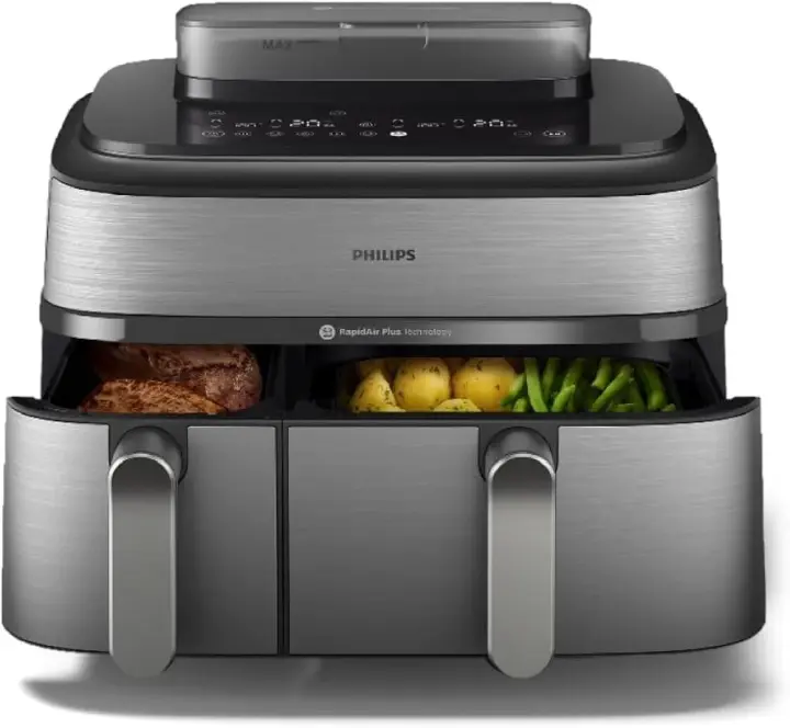 Philips Airfryer 5000 Series Dual Basket with Steam, NA555
