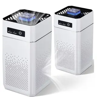 Luftreiniger mit HEPA Filter Air Purifier für Raucherzimmer Staub Pollen Weiß