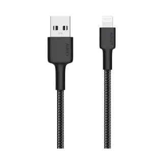 Aukey Cable Usb-A to Lightning 0.9m Nylon Braided BK CB-BAL7-BK