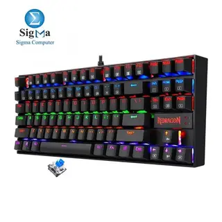REDRAGON K552E Kumara Elite Rainbow Mechanical Gaming Keyboard Blue Switch - ARABIC