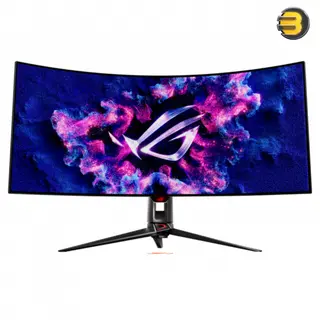 ASUS ROG Swift OLED PG39WCDM gaming monitor ― 39-inch (3440x1440) curved OLED panel, 240 Hz (above 144Hz), 0.03 ms, G-SYNC® compatible, custom heatsink, uniform brightness, ROG Smart KVM, 90 W Type-C, ASUS DisplayWidget Center -