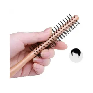 Hair Dryer Brush - Wood - Beige