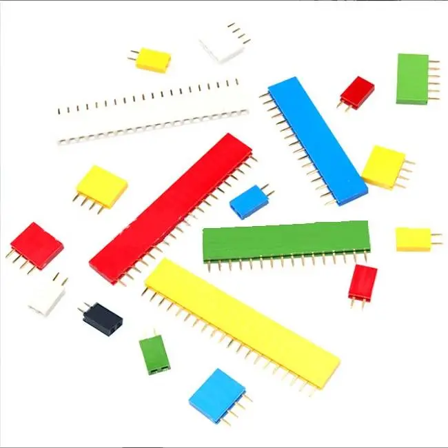 Pin Header Female 1×6 Straight Connector 2.54mm pitch Blue