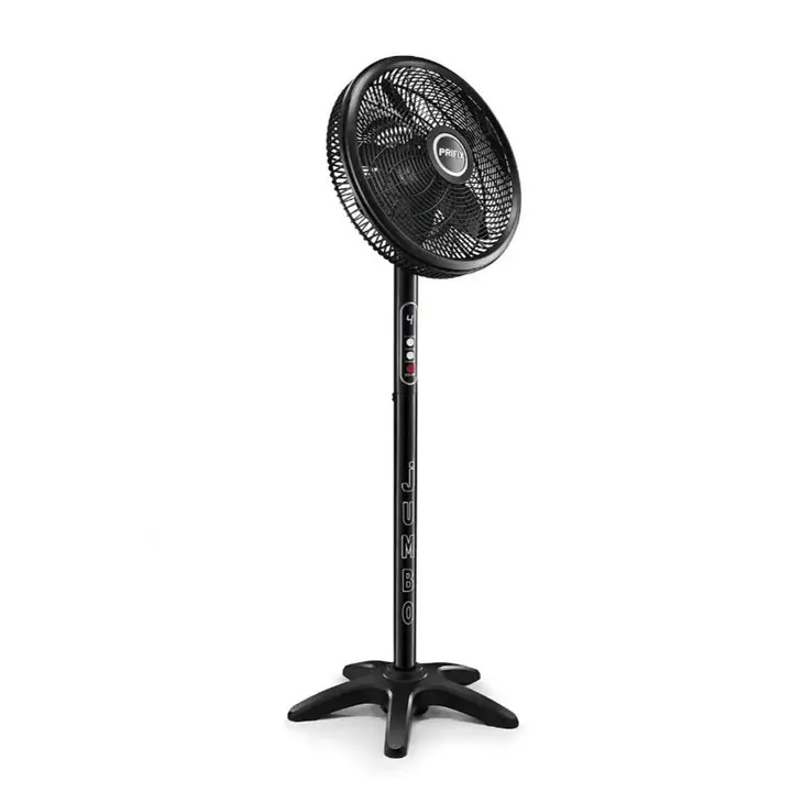 Prifix Jumbo Stand Fan 21 Inch, With Remote Control - 3 Speed - 5 Blade - Black - SFJ211