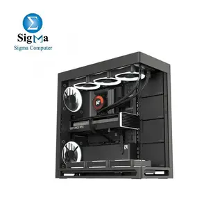 HAVN-HS 420 Black CASE | AIR Cooling Up to 185mm | VGA Support Up to 480mm | Type-C Ready | GPU Holder
