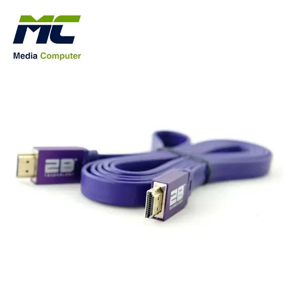 2B Premium Pure Copper HDMI to HDMI Flat Cable, 3 Meters, Purple, Model CV893