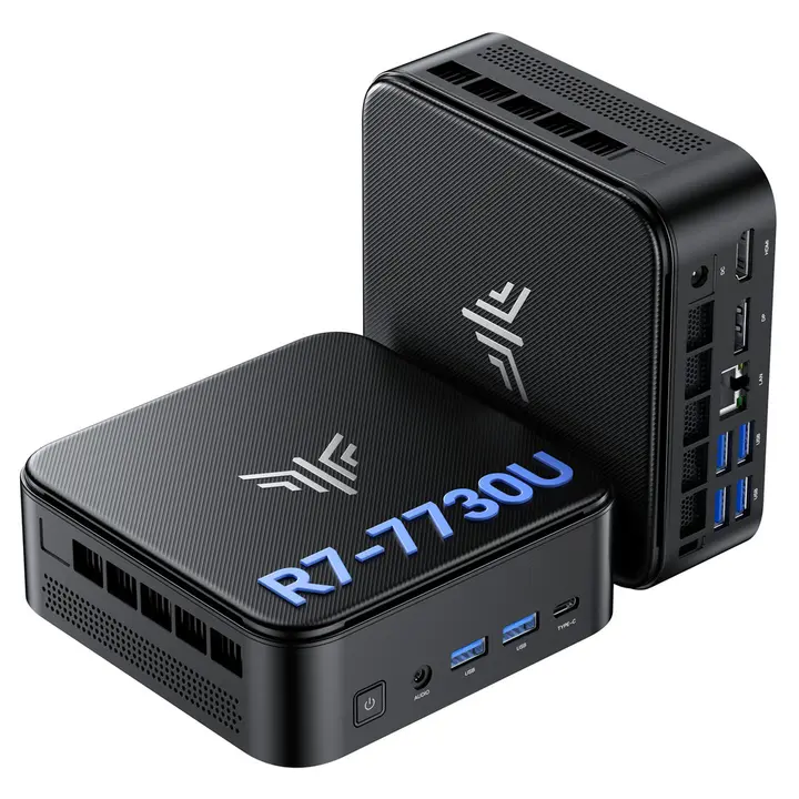 KAMRUI E3B Mini PC,AMD Ryzen 7 7735HS Ryzen 5 7430U Computers,16GB RAM 512GB SSD