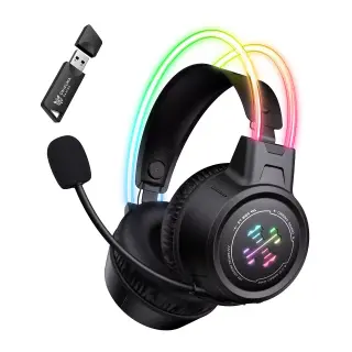 Onikuma GT889 Tri-Mode 2.4G Wired Bluetooth Gaming Headset سماعة هيدفون جيمينج اونيكوما بتوصيل ثلاثي