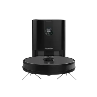 POWEROLOGY ROBO VACUUM CLEANER 4000PA/MAH WITH CHARGING AND AUTO-EMPTYING DOCK, BLACK