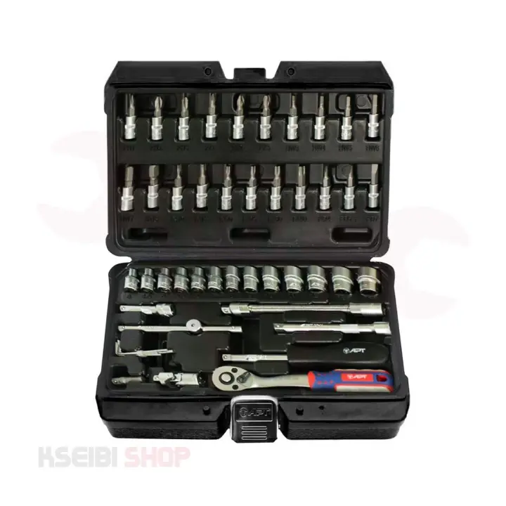 طقم لقم رباط 1/4 بوصة 46 قطعة مشرشرة APT موديل 141046A