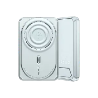 MAXCO POWER BANK GEMINI SERIES MAGNATIC SILVER 10K MAH MP31