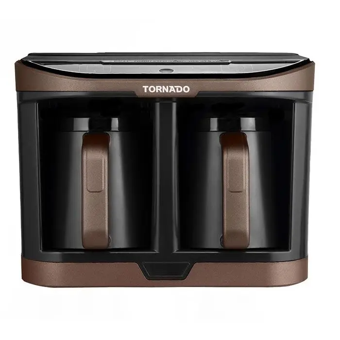 Tornado Automatic Turkish Coffee Maker 1470 Watt - 660ml - Water Tank - Brown * Black - TCME-100D-PRO