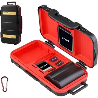 LENSGO D850 Battery Storage Box and Memory Cards