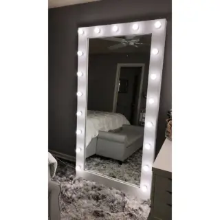 Hollywood white mirror M02105