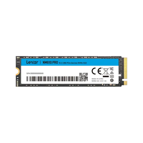 Lexar® NM610PRO 500GB M.2 2280 PCIe Gen3x4 NVMe SSD