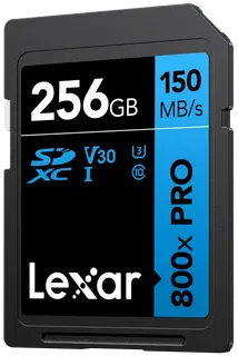 Lexar 800x Pro SDXC 256GB UHS-I V30 Memory Card | 150MB/s