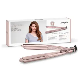 Babyliss 2-in-1 Hair Straightener ST335AE Keratin Shine, Ceramic Plates, Wet & Dry Use, Digital Display, 6 Heat Settings (150°C, 235°C), Fast 30s Heat-Up