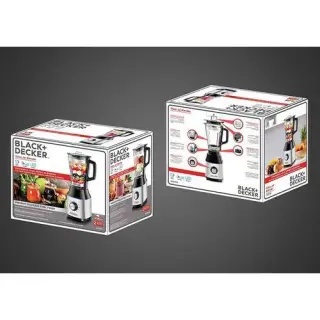 BLACK+DECKER BX650G-B5 Blender بلاك اند ديكر خلاط ببرطمان زجاج ومحرك قوي 700 وات سعر ومواصفات في مصر