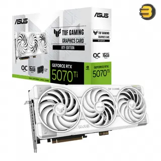 ASUS TUF Gaming GeForce RTX 5070 Ti 16GB GDDR7 OC White Edition PCIe 5.0 Graphics Card