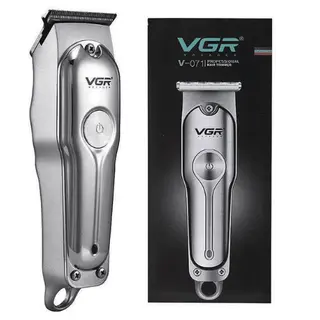 VGR ماكينة حلاقة شعر ستانلس ستيل بمنفذ USB و3 امشاط من في جي ار V-071